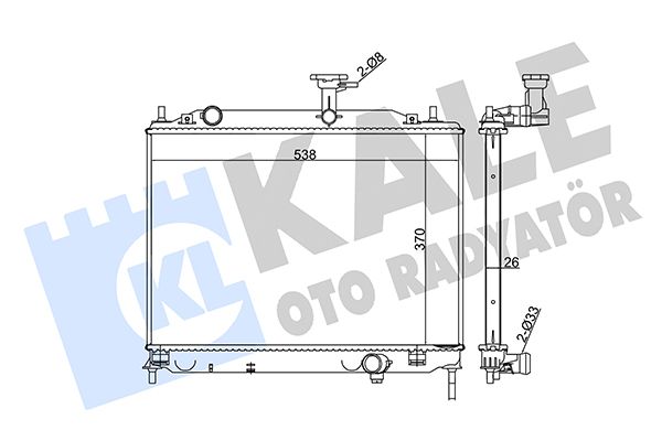 369500 KALE OTO RADYATÖR Радиатор, охлаждение двигателя