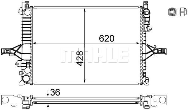 CR1546000S MAHLE Радиатор, охлаждение двигателя