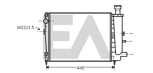 31R10011 EACLIMA Радиатор, охлаждение двигателя