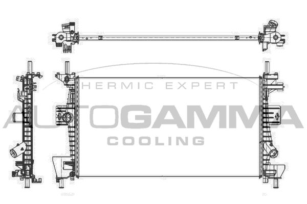 105917 AUTOGAMMA Радиатор, охлаждение двигателя