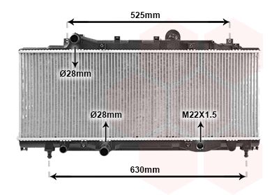 73002072 VAN WEZEL Радиатор, охлаждение двигателя