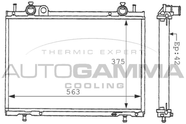 101178 AUTOGAMMA Радиатор, охлаждение двигателя