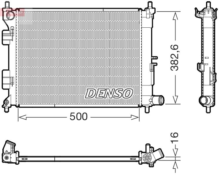 DRM41032 DENSO Радиатор, охлаждение двигателя