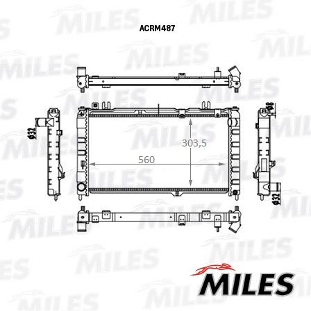 ACRM487 MILES Радиатор, охлаждение двигателя