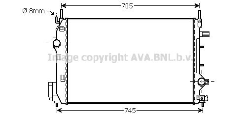 SBA2070 AVA QUALITY COOLING Радиатор, охлаждение двигателя