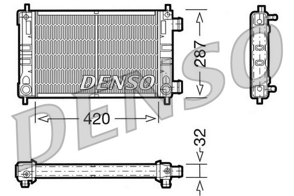 DRM20063 DENSO Радиатор, охлаждение двигателя