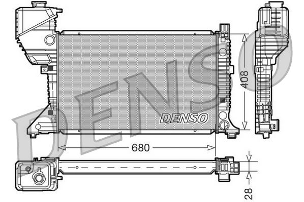 DRM17015 DENSO Радиатор, охлаждение двигателя