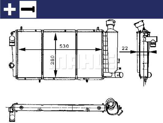 CR429000S MAHLE Радиатор, охлаждение двигателя