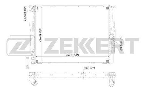 MK1237 ZEKKERT Радиатор, охлаждение двигателя