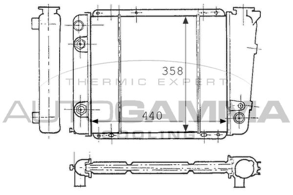 100800 AUTOGAMMA Радиатор, охлаждение двигателя