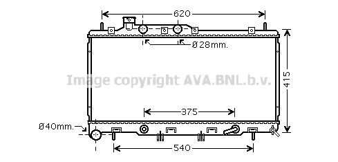 SU2106 AVA QUALITY COOLING Радиатор, охлаждение двигателя