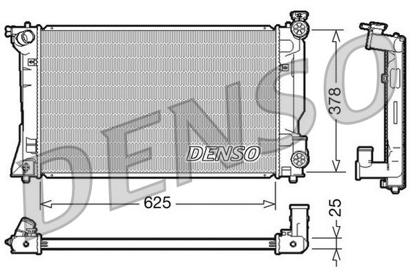 DRM50035 DENSO Радиатор, охлаждение двигателя