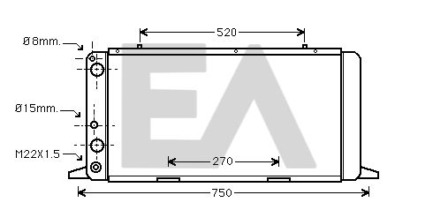 31R02020 EACLIMA Радиатор, охлаждение двигателя