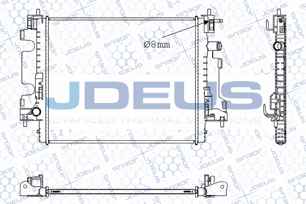 M0750040 JDEUS Радиатор, охлаждение двигателя