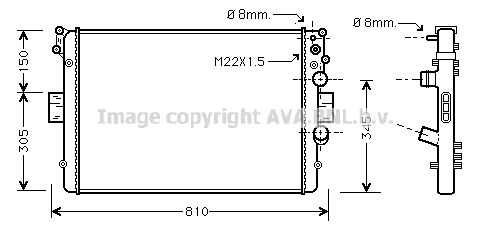 IVA2041 AVA QUALITY COOLING Радиатор, охлаждение двигателя