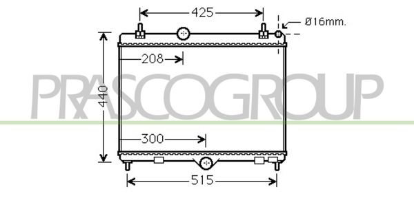 CI525R001 PRASCO Радиатор, охлаждение двигателя