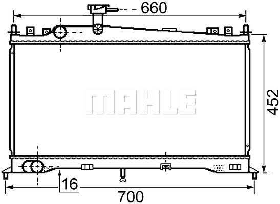 CR1020000S MAHLE Радиатор, охлаждение двигателя