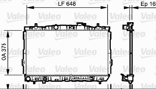 734965 VALEO Радиатор, охлаждение двигателя