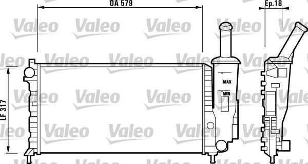 732851 VALEO Радиатор, охлаждение двигателя