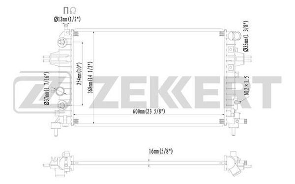 MK1221 ZEKKERT Радиатор, охлаждение двигателя