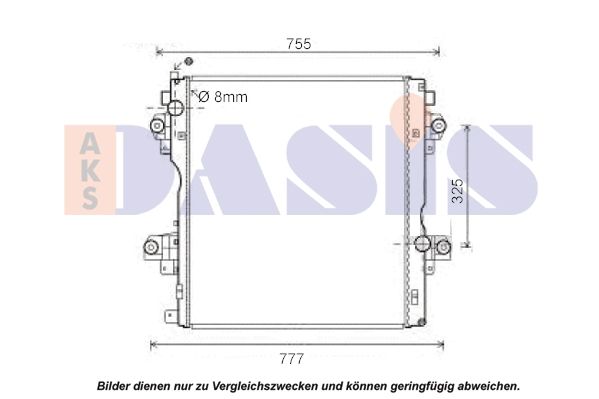 210229N AKS DASIS Радиатор, охлаждение двигателя
