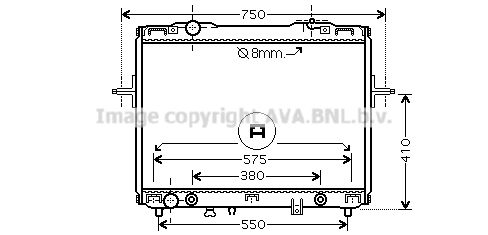 KA2057 AVA QUALITY COOLING Радиатор, охлаждение двигателя