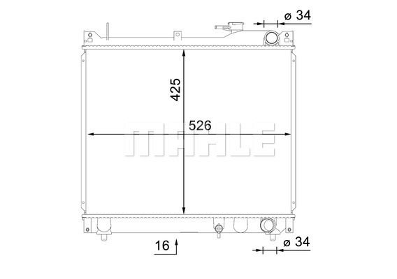 CR1659000S MAHLE Радиатор, охлаждение двигателя