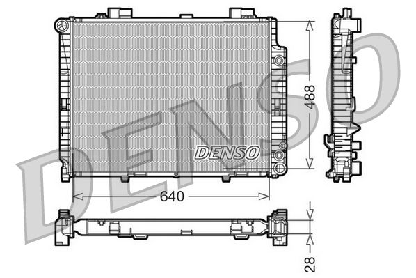 DRM17101 DENSO Радиатор, охлаждение двигателя