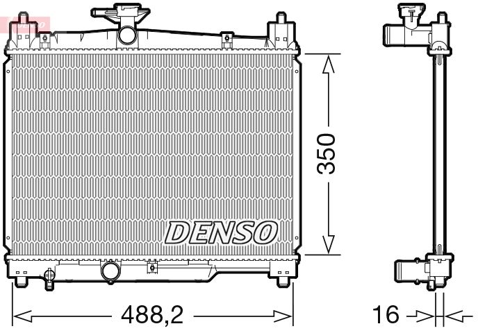 DRM50101 DENSO Радиатор, охлаждение двигателя