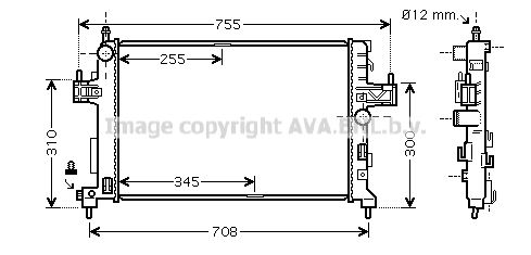 OLA2380 AVA QUALITY COOLING Радиатор, охлаждение двигателя