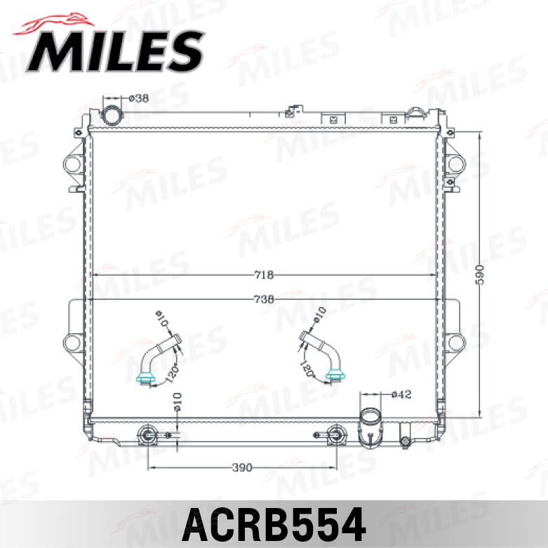 ACRB554 MILES Радиатор, охлаждение двигателя