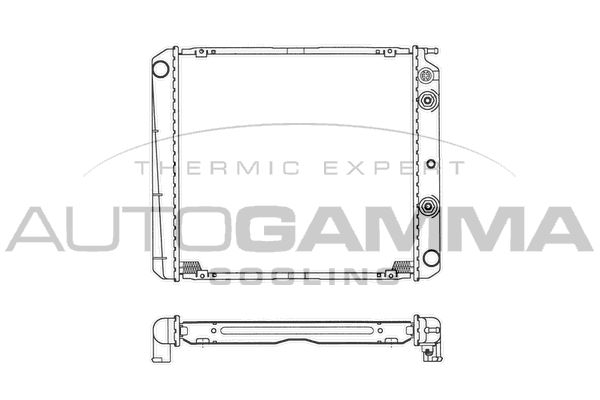 101093 AUTOGAMMA Радиатор, охлаждение двигателя