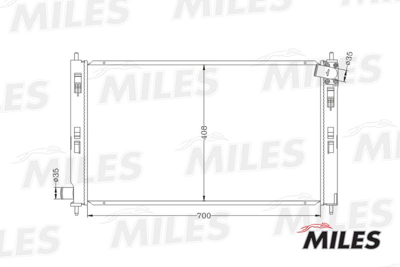 ACRB035 MILES Радиатор, охлаждение двигателя