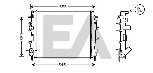 31R60140 EACLIMA Радиатор, охлаждение двигателя