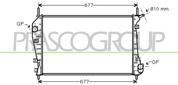 FD107R003 PRASCO Радиатор, охлаждение двигателя