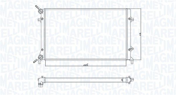 350213166900 MAGNETI MARELLI Радиатор, охлаждение двигателя