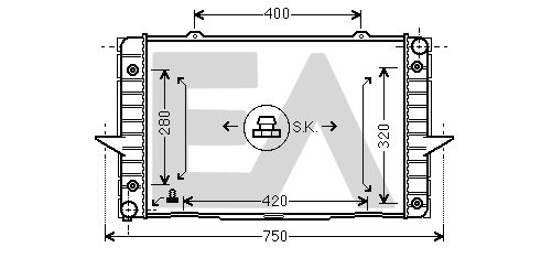 31R78028 EACLIMA Радиатор, охлаждение двигателя