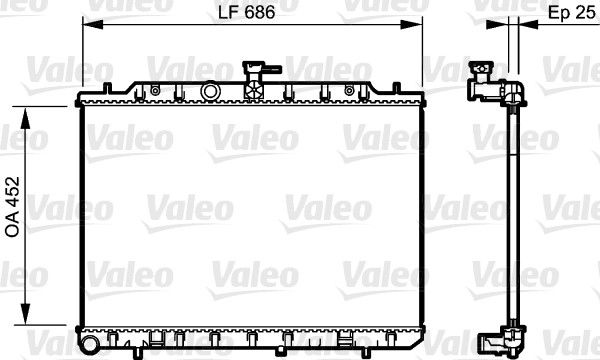 735206 VALEO Радиатор, охлаждение двигателя