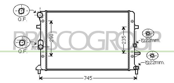 AD322R013 PRASCO Радиатор, охлаждение двигателя