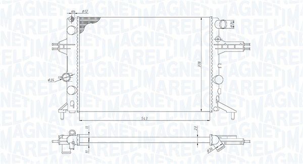 350213192400 MAGNETI MARELLI Радиатор, охлаждение двигателя