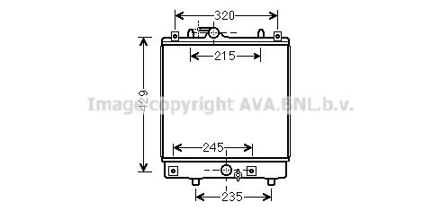 OLA2542 AVA QUALITY COOLING Радиатор, охлаждение двигателя