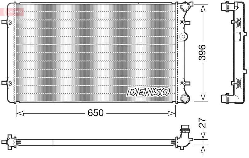 DRM02025 DENSO Радиатор, охлаждение двигателя