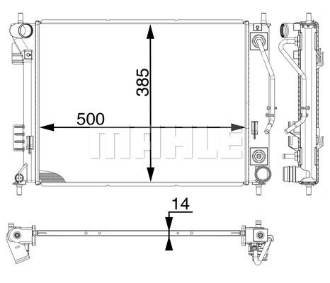 CR1972000P MAHLE Радиатор, охлаждение двигателя