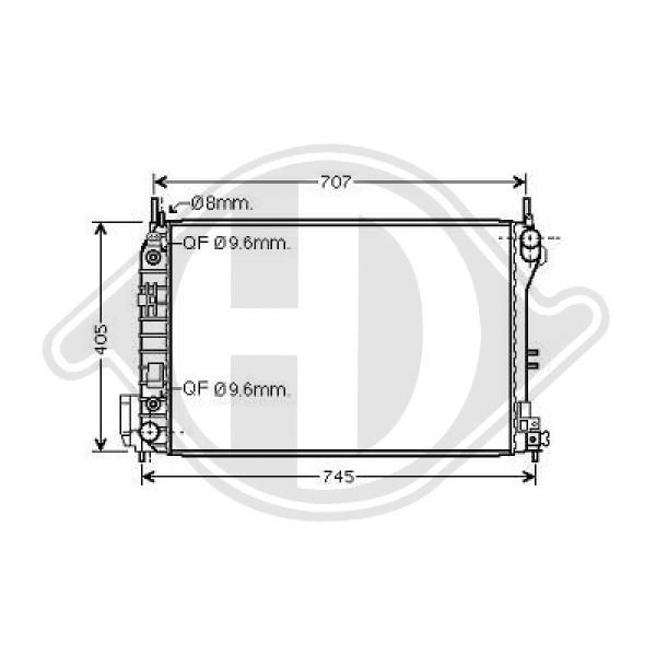 DCM2654 DIEDERICHS Радиатор, охлаждение двигателя