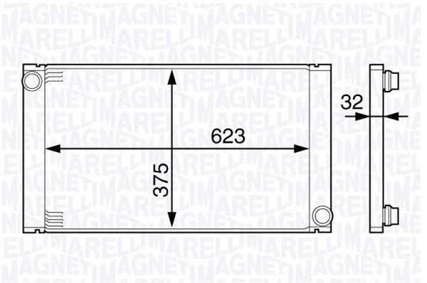 350213139600 MAGNETI MARELLI Радиатор, охлаждение двигателя