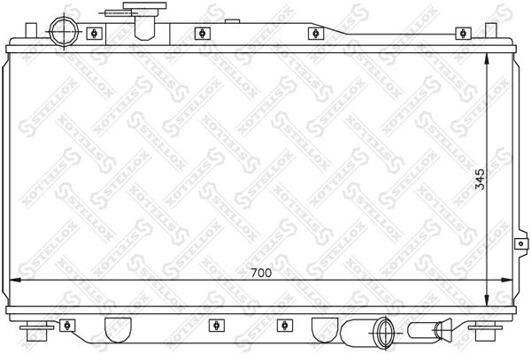 1025135SX STELLOX Радиатор, охлаждение двигателя