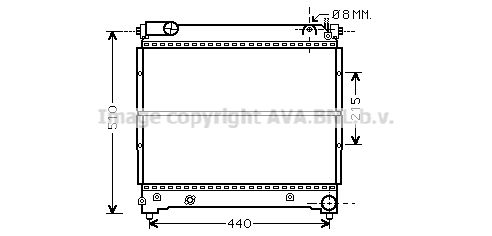 SZA2074 AVA QUALITY COOLING Радиатор, охлаждение двигателя