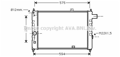 OL2055 AVA QUALITY COOLING Радиатор, охлаждение двигателя