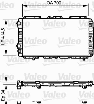 730995 VALEO Радиатор, охлаждение двигателя