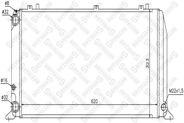 1025542SX STELLOX Радиатор, охлаждение двигателя